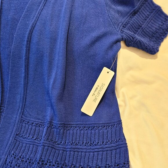 Signature By Robbie bee blue cardigan size L - Picture 5 of 5